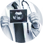 Doctor with Ultrasound Image